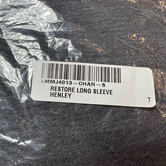 LUNYA LAHGO Restore Long Sleeve Henley Charcoal Pocket Lounge Sleep Small NEW - Picture 9 of 9